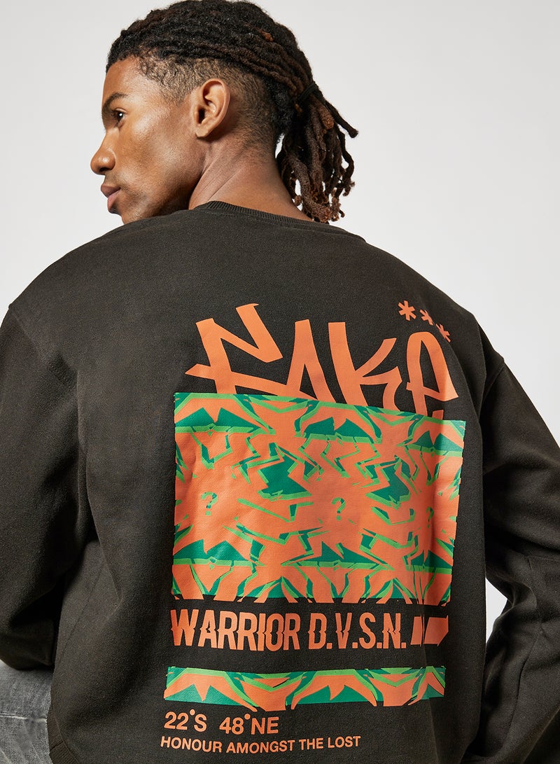 STATE 8 - Slogan Sweatshirt Black - Image 1