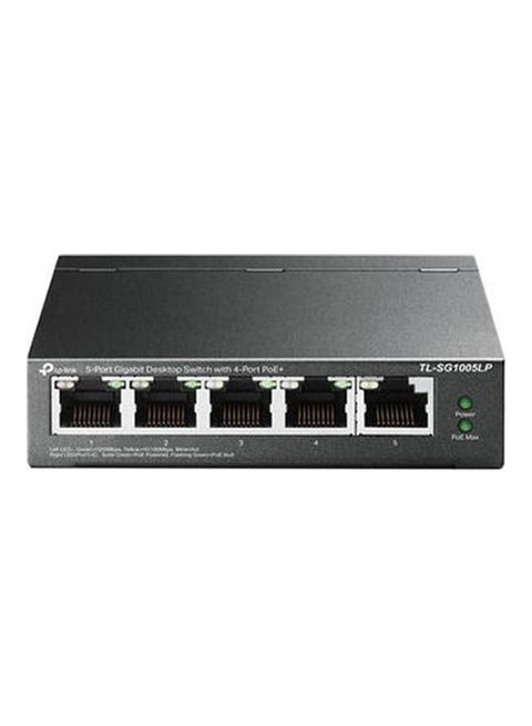 Switch Poe+  4Port 10/100/1000Mbps + 1Port Gigabit Uplink 40W Unmanaged Desktop Black