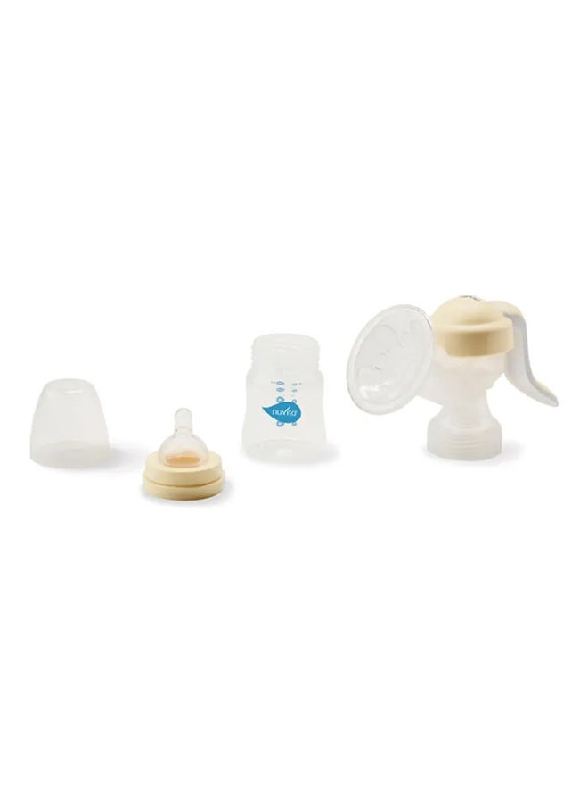 Nuvita Single Manual Breast Pump - White/Yellow - Image 2