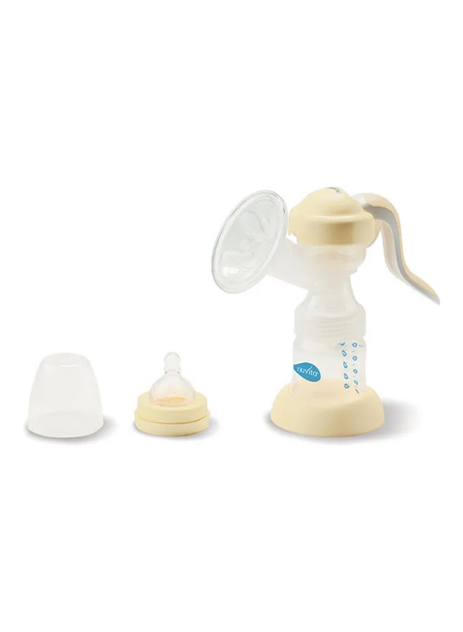 Nuvita Single Manual Breast Pump - White/Yellow - Image 3