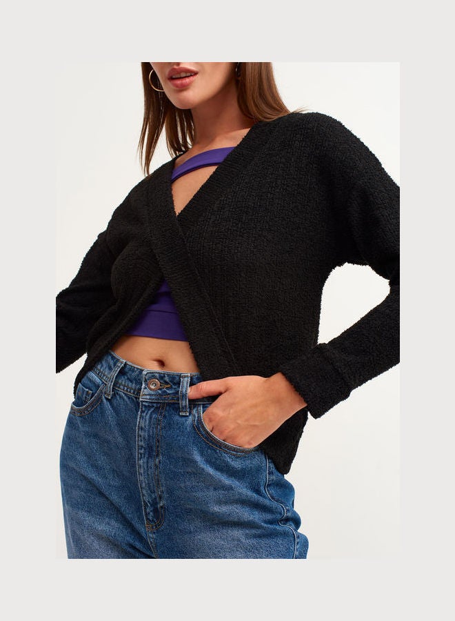OXXO Blouse With Criss-Cross Strap At The Back Black  - Image 3