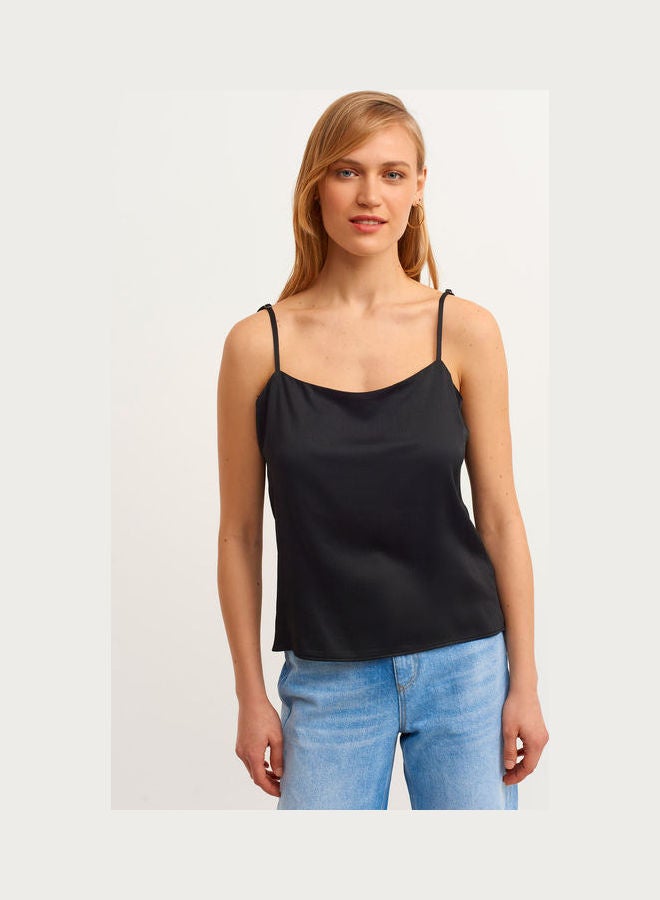 OXXO Blouses Top With Figurative Form Black  - Image 1