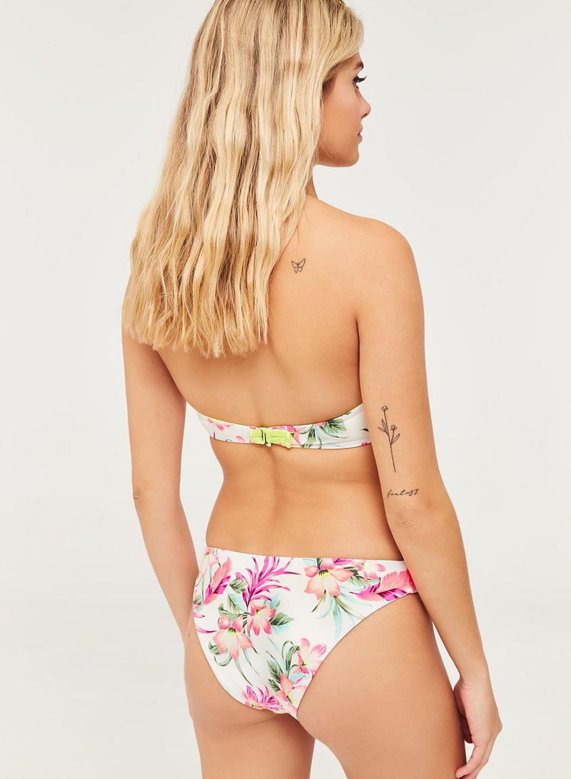 Ardene Floral Printed Brief Pink/White  - Image 1