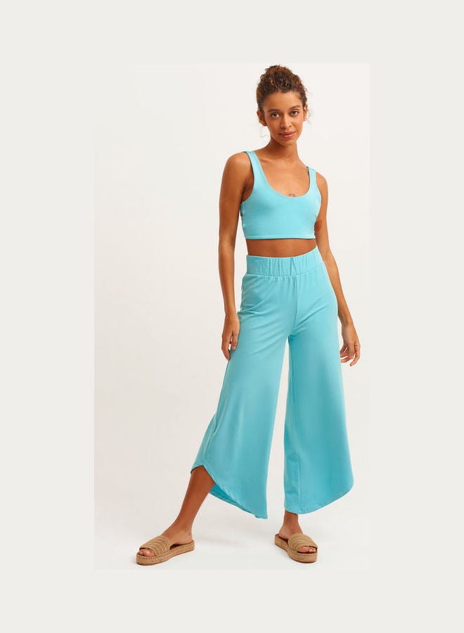 OXXO Yoga Pants With Asymmetric Further Leg Form Blue  - Image 2