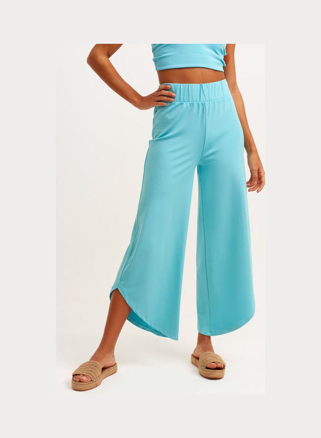 OXXO Yoga Pants With Asymmetric Further Leg Form Blue  - Image 3