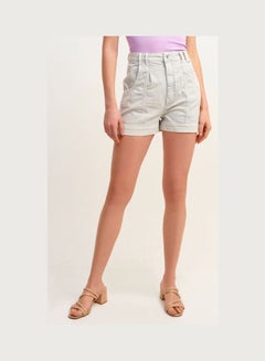 أو إكس إكس أو High Rise Mini Shorts Grey  - Image 1