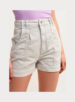 High Rise Mini Shorts Grey - v1646825086/N52864595V_3