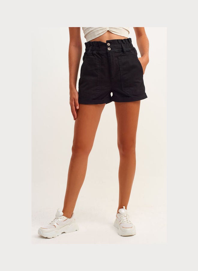 OXXO High Rise Mini Shorts Black  - Image 1