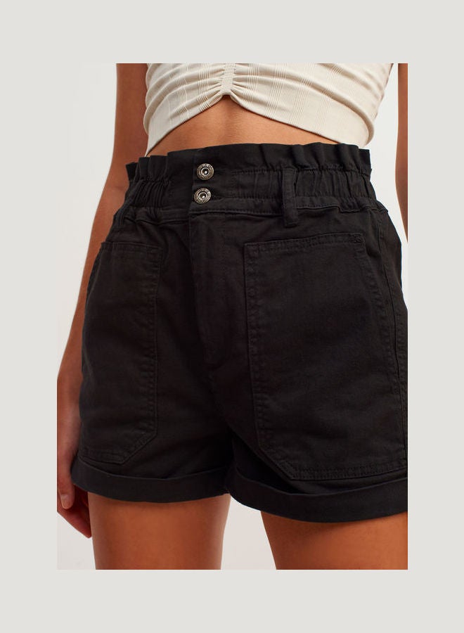 OXXO High Rise Mini Shorts Black  - Image 2