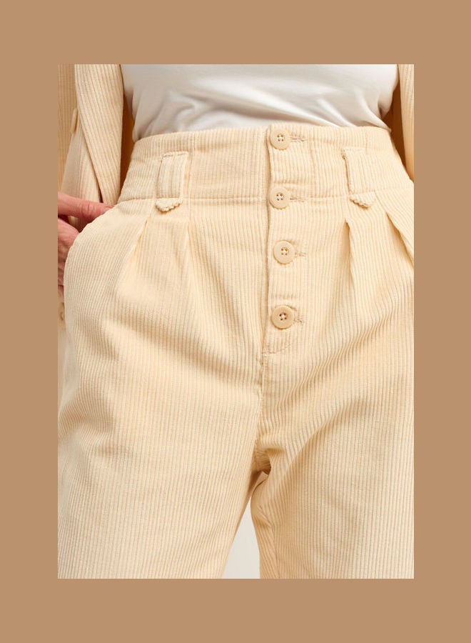 OXXO Cotton Carrot Fit Pants Beige - Image 2