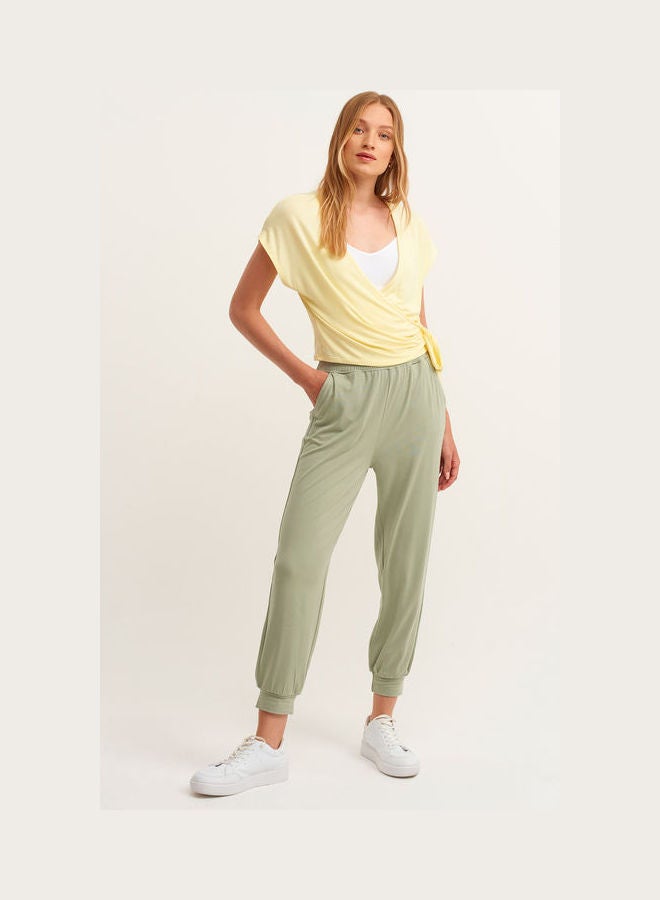 OXXO Soft Tencel T-Shirt With Wrap Optics Beige  - Image 3