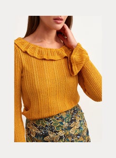 Volant Blouse With Fashionable Structure Yellow - v1646825615/N52862933V_3