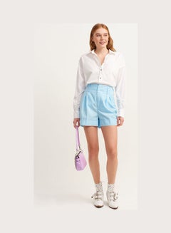 أو إكس إكس أو High Rise Mini Shorts Blue  - Image 2