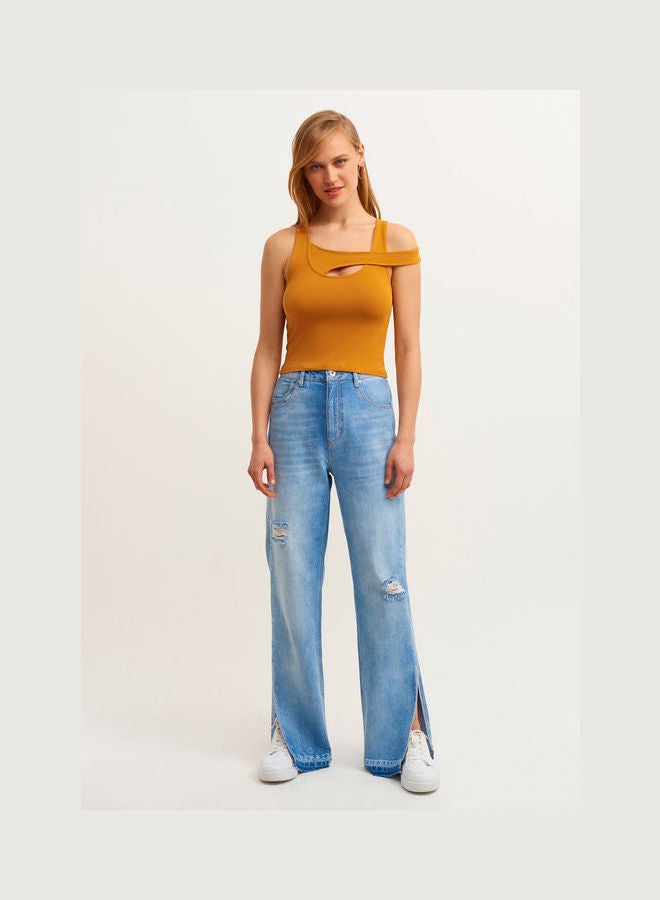 OXXO - Padded Tunic With Fashionable  Details Orange - Image 1