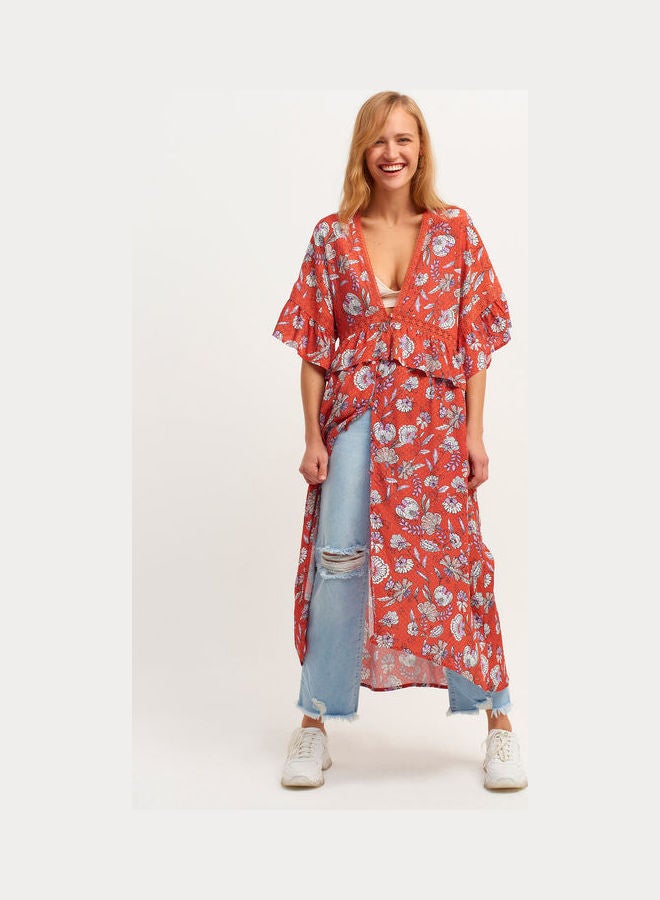 OXXO Women's Detailed Floral Jacket Multicolour  - Image 2