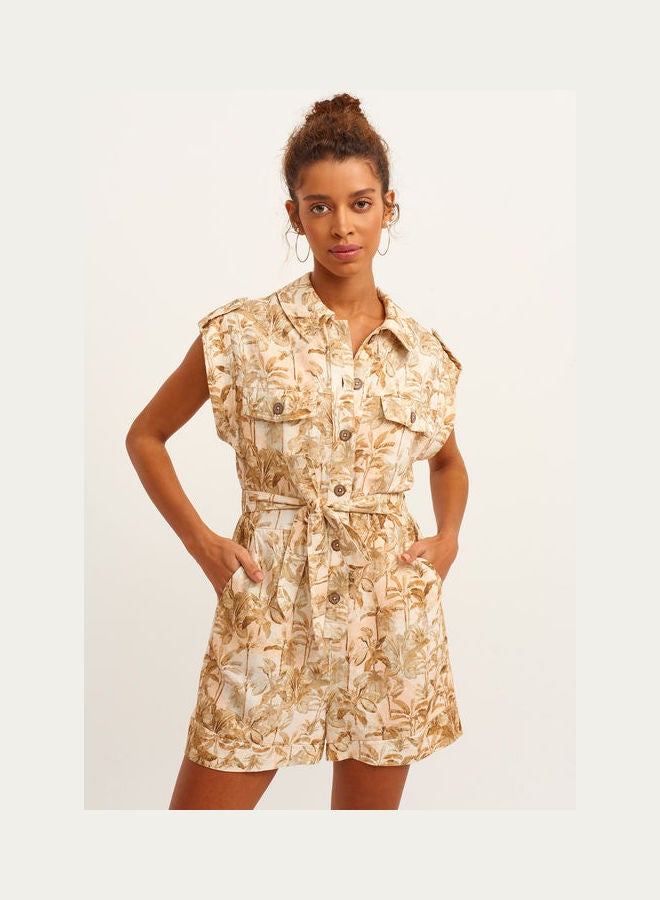 OXXO Patterned Pocket Jumpsuit Multicolour  - Image 1