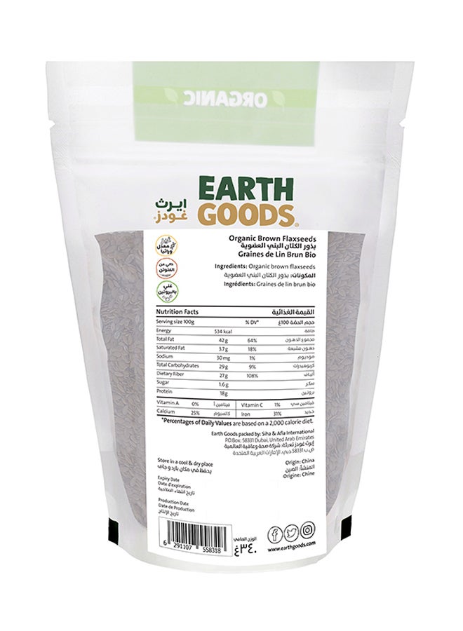 Earth Goods Organic High Protein Gluten-Free Brown Flaxseeds 340grams  - Image 2