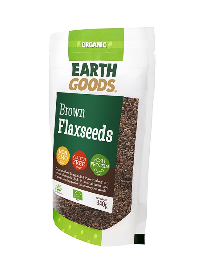 Earth Goods Organic High Protein Gluten-Free Brown Flaxseeds 340grams  - Image 3