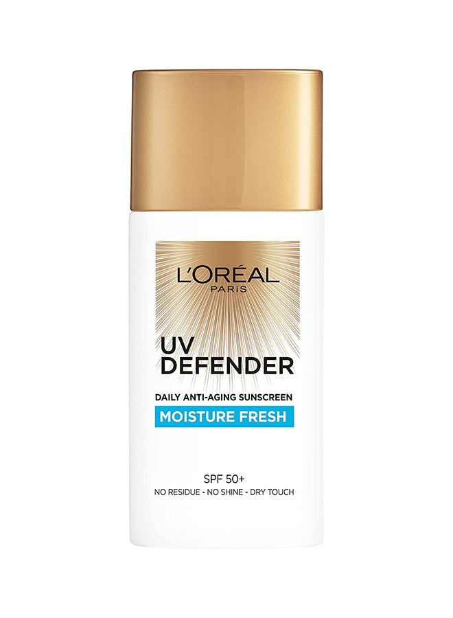 L'OREAL PARIS - UV Defender Moisture Fresh Daily Anti-Ageing Sunscreen SPF 50+ With Hyaluronic Acid 50ml - Image 1