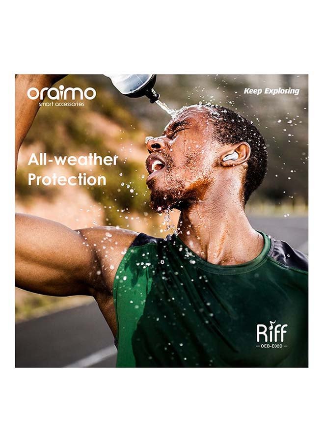 Oraimo - TWS Riff OEB-E02D Bluetooth 5.0 Earbuds Built-in Mic and Stereo Bass Sound White - Image 1