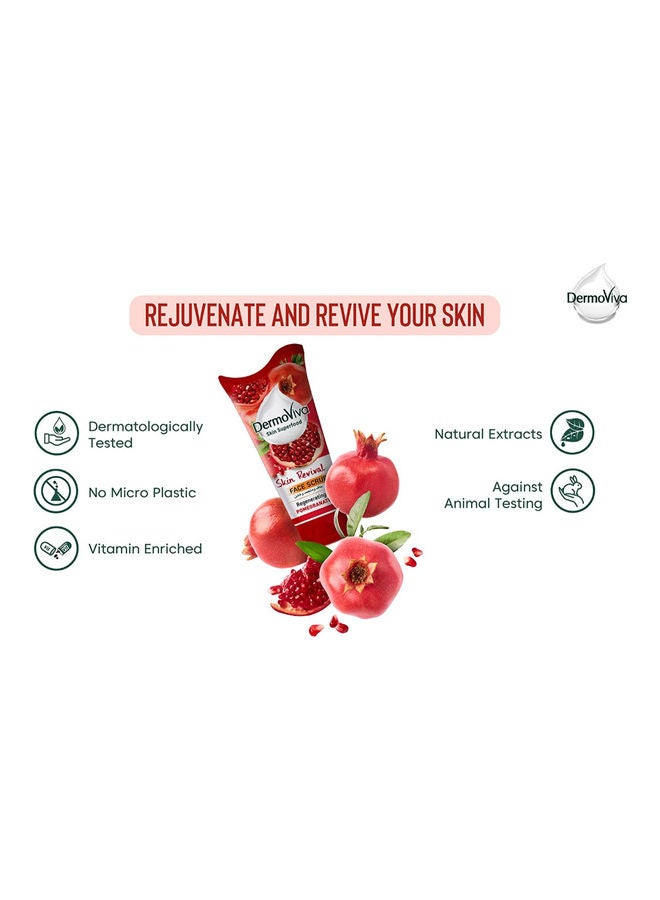 DermoViva Skin Revival Pomegranate Face Scrub 150ml - Image 2