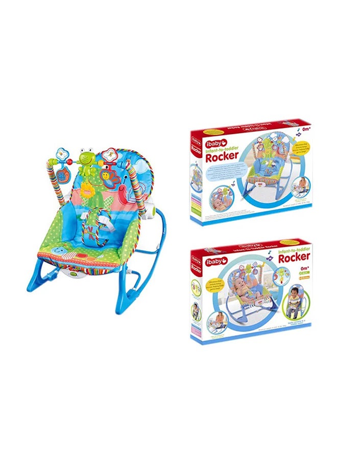 Lightweight and Foldable Design Infant to Toddler Baby Rocker With 2 Toys - Image 2
