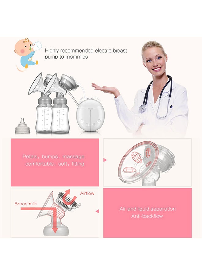 YONG JIU Dual Suction Electric Nursing Breastfeeding Pump With Pacifier Set For Baby Feeding  - Image 3