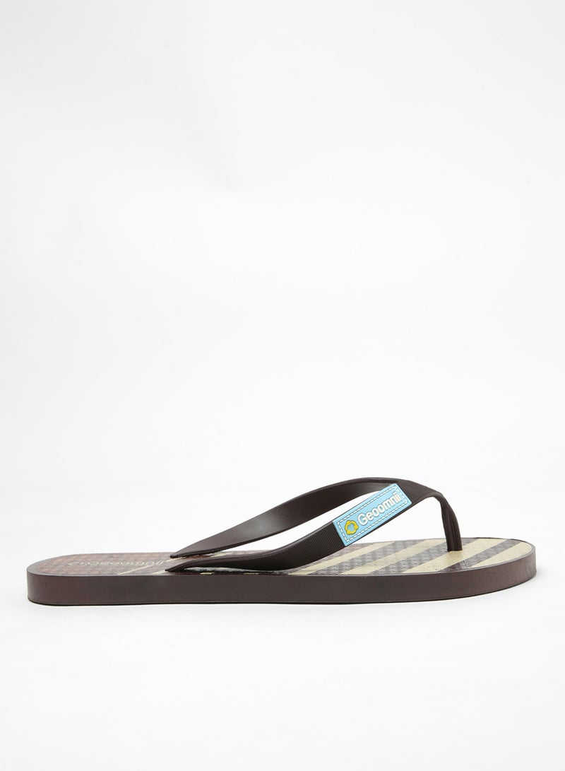 Geoomnii - Vostor Printed Slip On Slipper Tan - Image 1