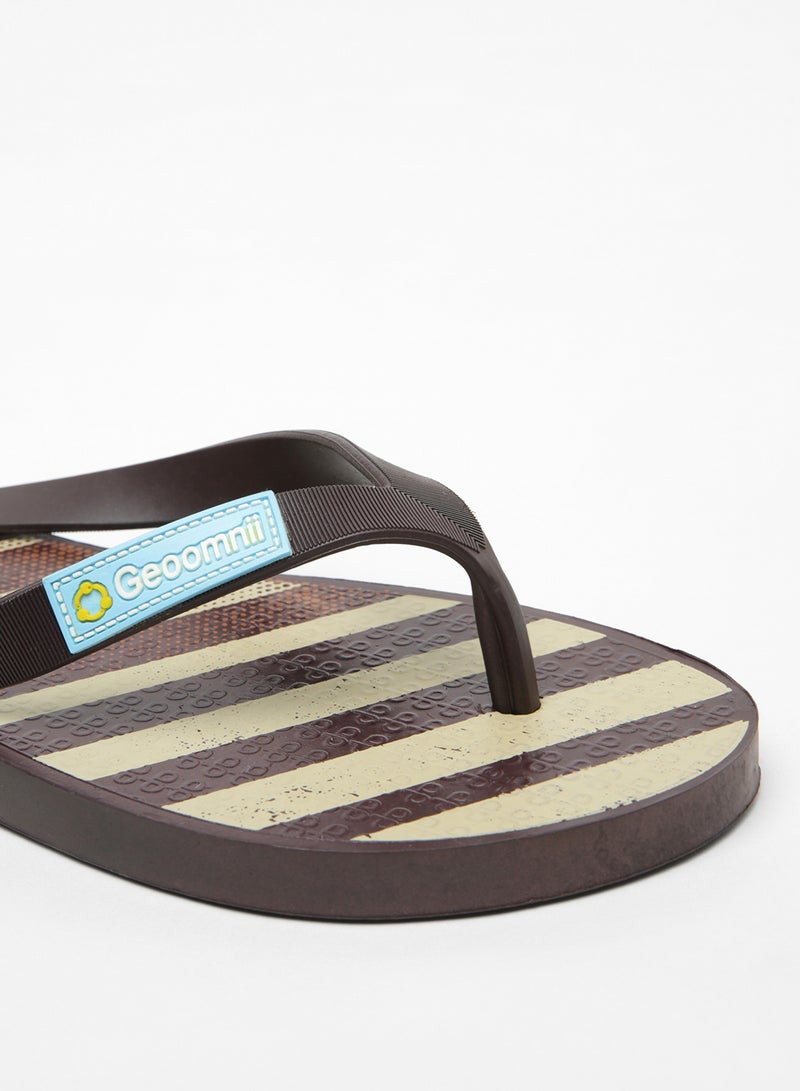 Geoomnii - Vostor Printed Slip On Slipper Tan - Image 1