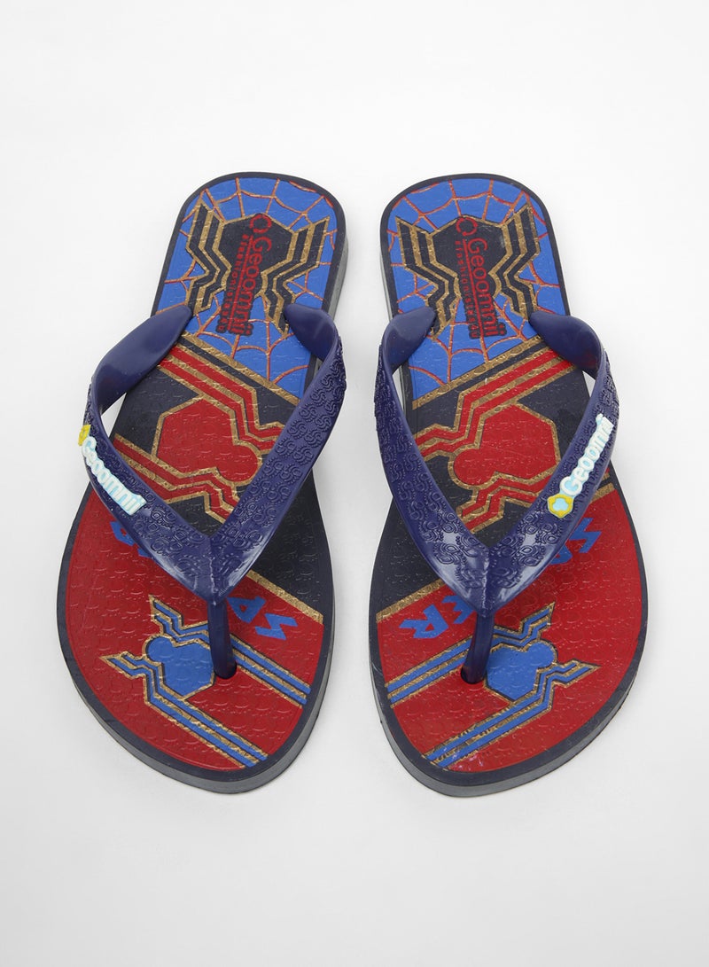 Geoomnii - Belch Printed Slip On Slipper Blue - Image 1