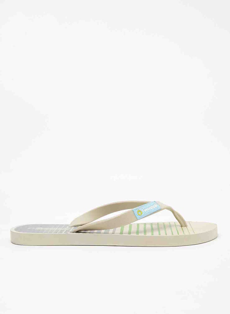 Geoomnii - Vostor Printed Slip On Slipper Beige - Image 1