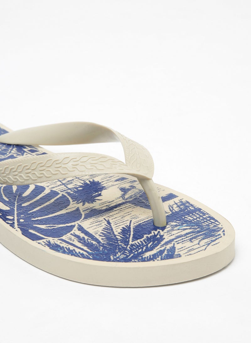 Calcito Printed Slip On Slipper Beige/Blue - v1646834417/N48027061V_4