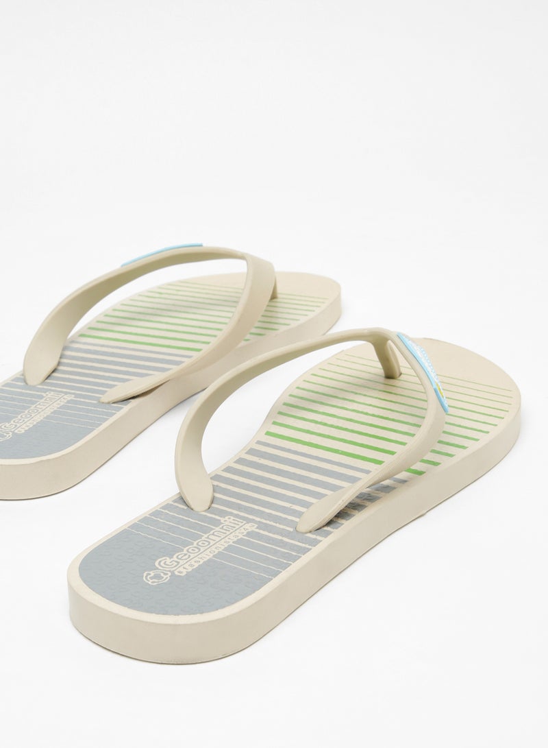 Geoomnii - Vostor Printed Slip On Slipper Beige - Image 1