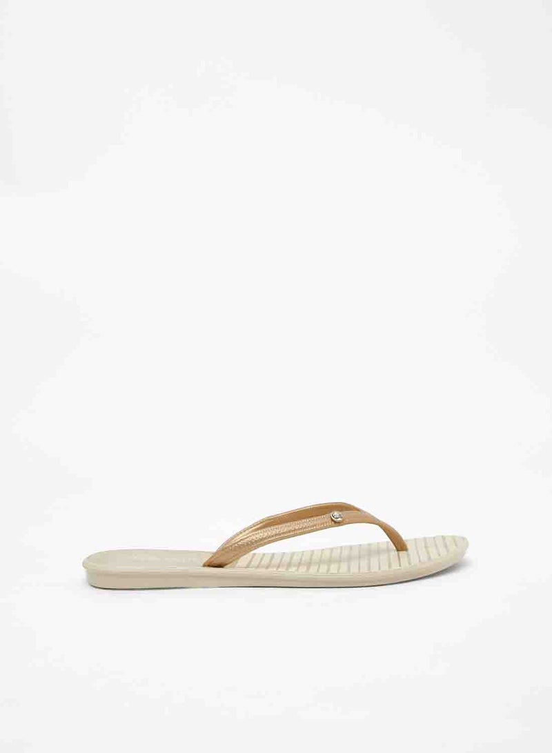 Geoomnii - Roslin Printed Slip On Slipper Beige - Image 1