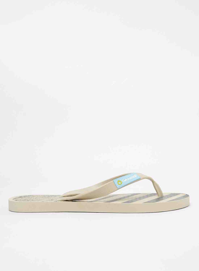 Geoomnii - Vostor Printed Slip On Slipper Beige - Image 1