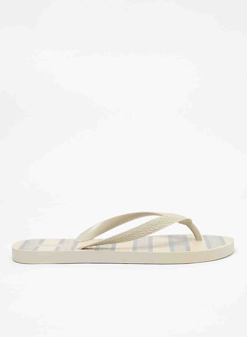 Geoomnii - Kazak Printed Slip On Slipper Beige - Image 1