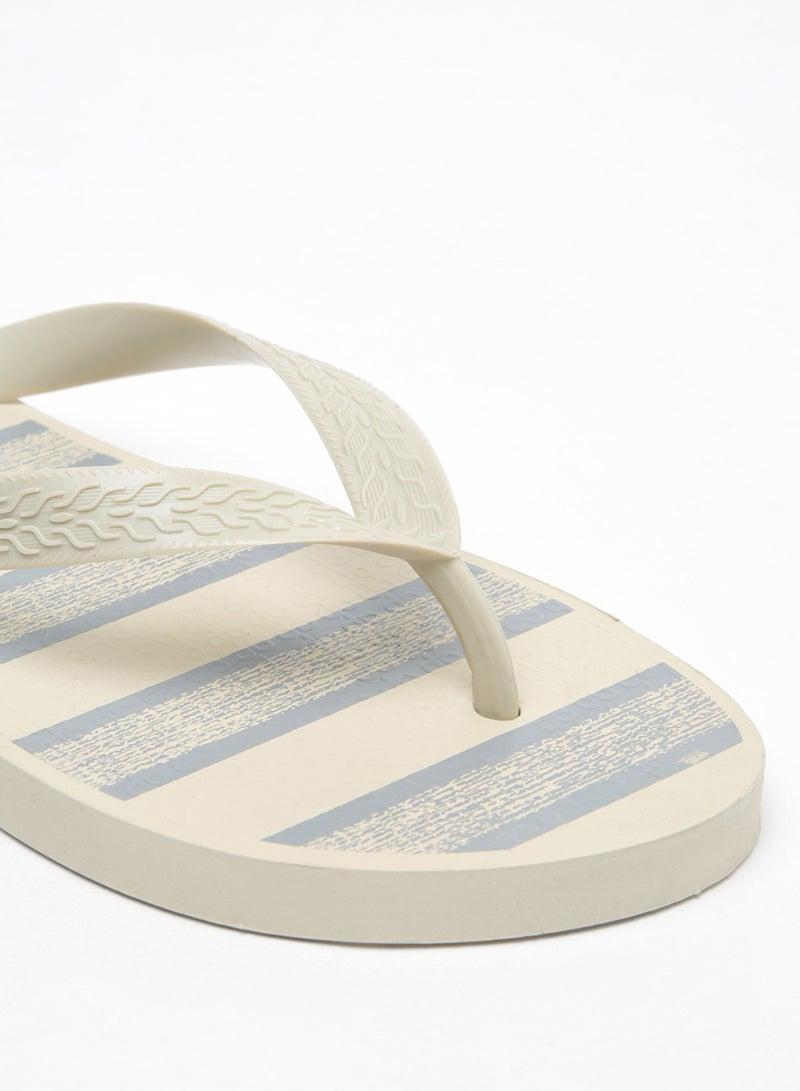 Geoomnii - Kazak Printed Slip On Slipper Beige - Image 1