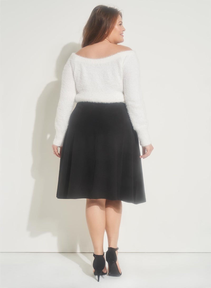 Classic Midi Casual  Skirt Black - v1646834787/N45141738V_2