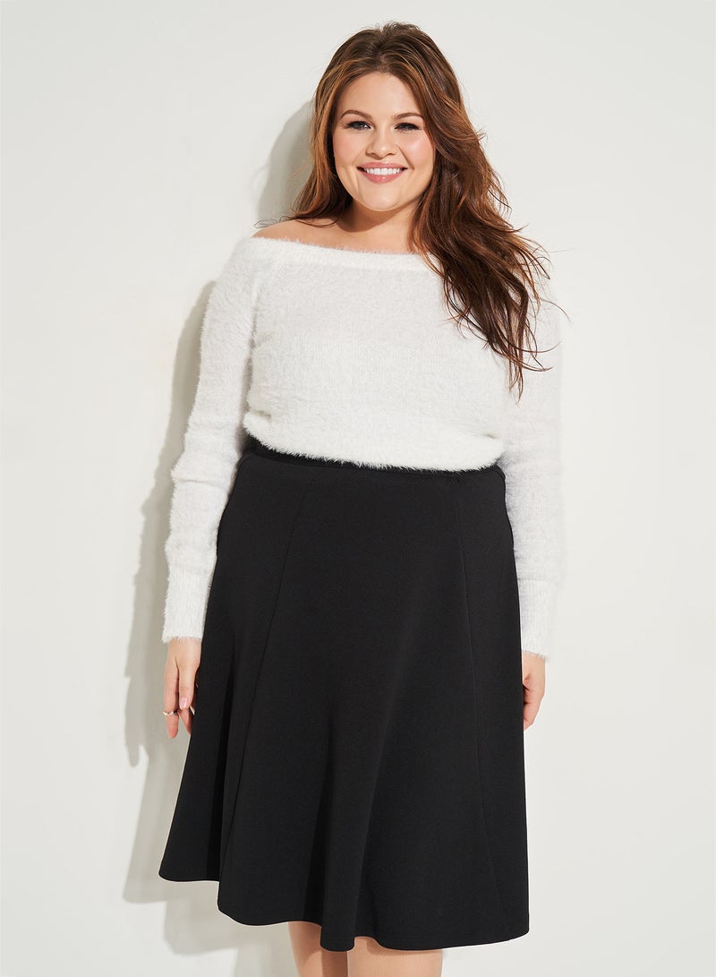 Classic Midi Casual  Skirt Black - v1646834788/N45141738V_1