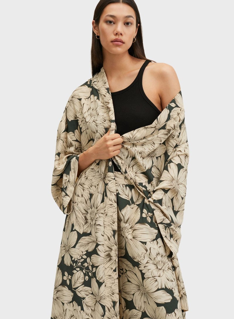 MANGO Longline Printed Kaftan Multicolour  - Image 3