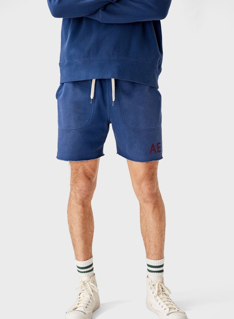American Eagle Logo Hartford Shorts Blue - Image 1