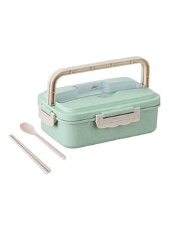 Arabest Wheat Straw Microwave Lunch Box - Green Green 12 x 20 x 7.6cm  - Image 1