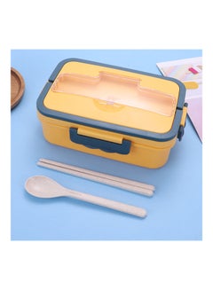 Arabest Wheat Straw Microwave Lunch Box - Yellow Yellow 12 x 20 x 7.6cm  - Image 2