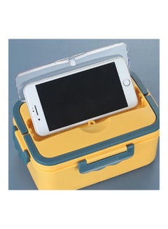Arabest Wheat Straw Microwave Lunch Box - Yellow Yellow 12 x 20 x 7.6cm  - Image 3