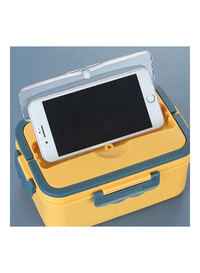 Arabest - Wheat Straw Microwave Lunch Box - Yellow Yellow 12 x 20 x 7.6cm - Image 1