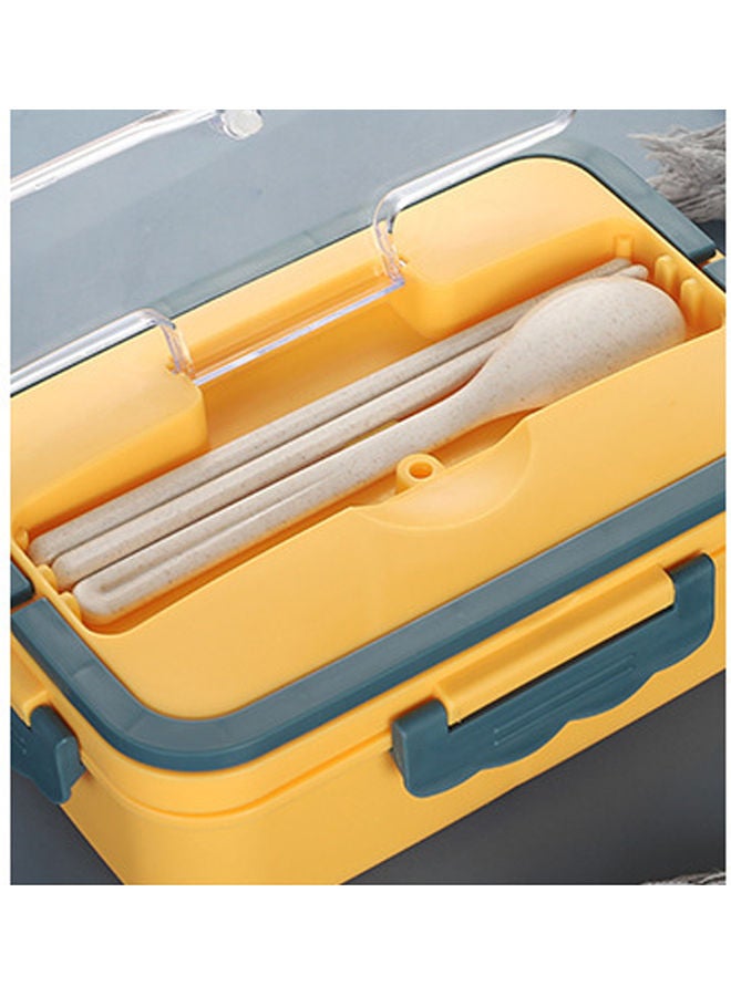 Arabest - Wheat Straw Microwave Lunch Box - Yellow Yellow 12 x 20 x 7.6cm - Image 1