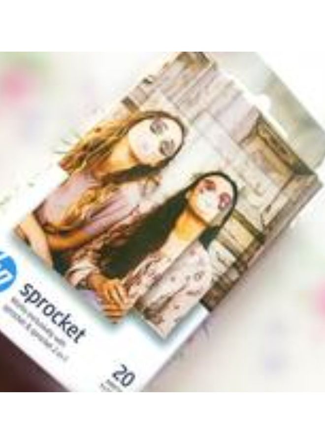 HP - 20 Sheets Zink Sticky Backed Photo Paper - Image 1