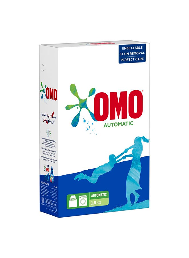 Omo - Antibacterial Fabric Solution Wash Laundry Detergent Active Powder Automatic For Washing Machine 1.25kg - Image 1
