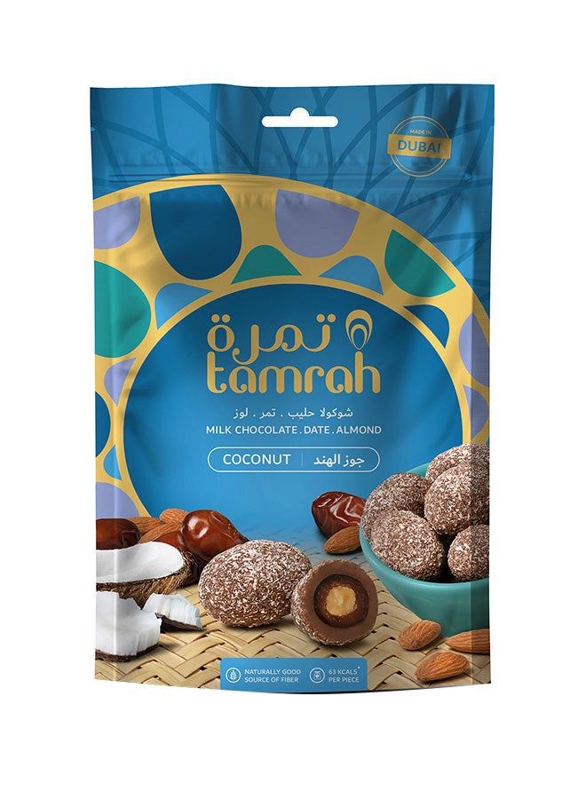تمرة تمر محشو باللوز ومغطى بالشوكولاتة وجوز الهند 100جرام - Image 1