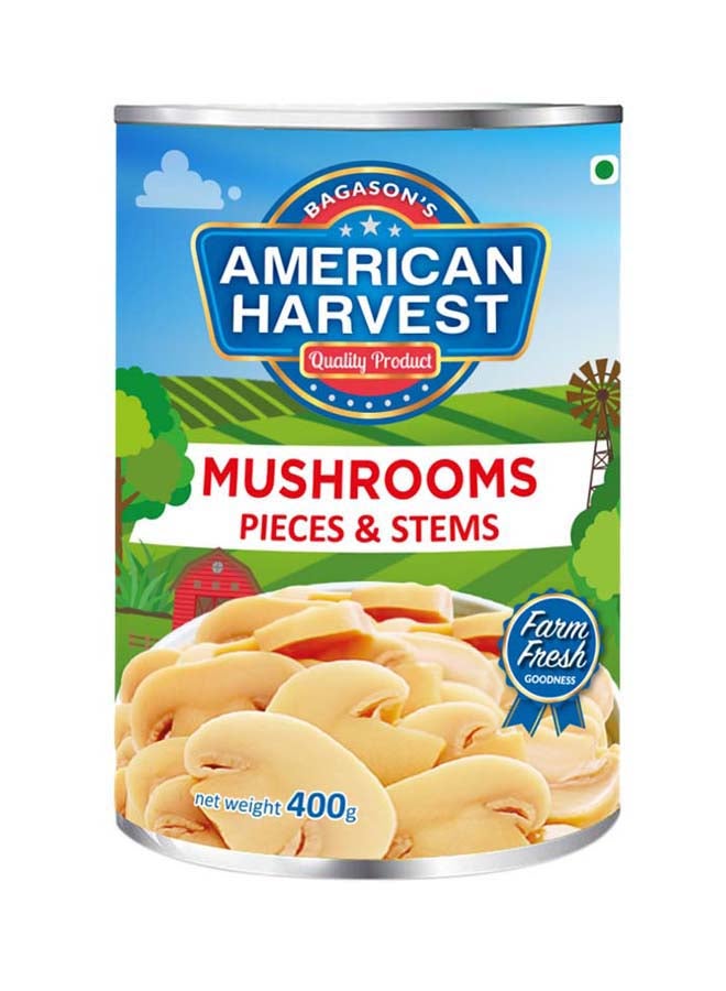 American Harvest Pieces And Stems Sliced Mushroom 400grams - Image 1